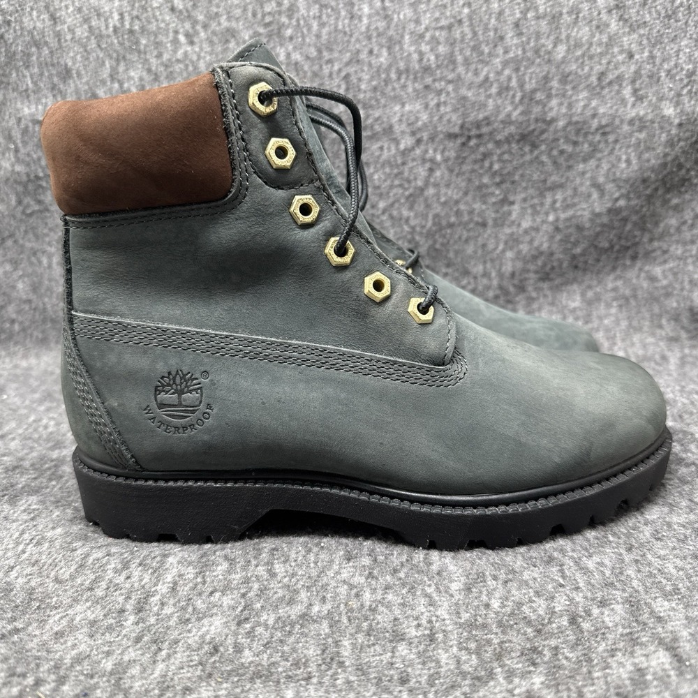 Timberland 6‎ Inch Premium Waterproof Boot Womens 8 Dark Sage Nubuck New No Box